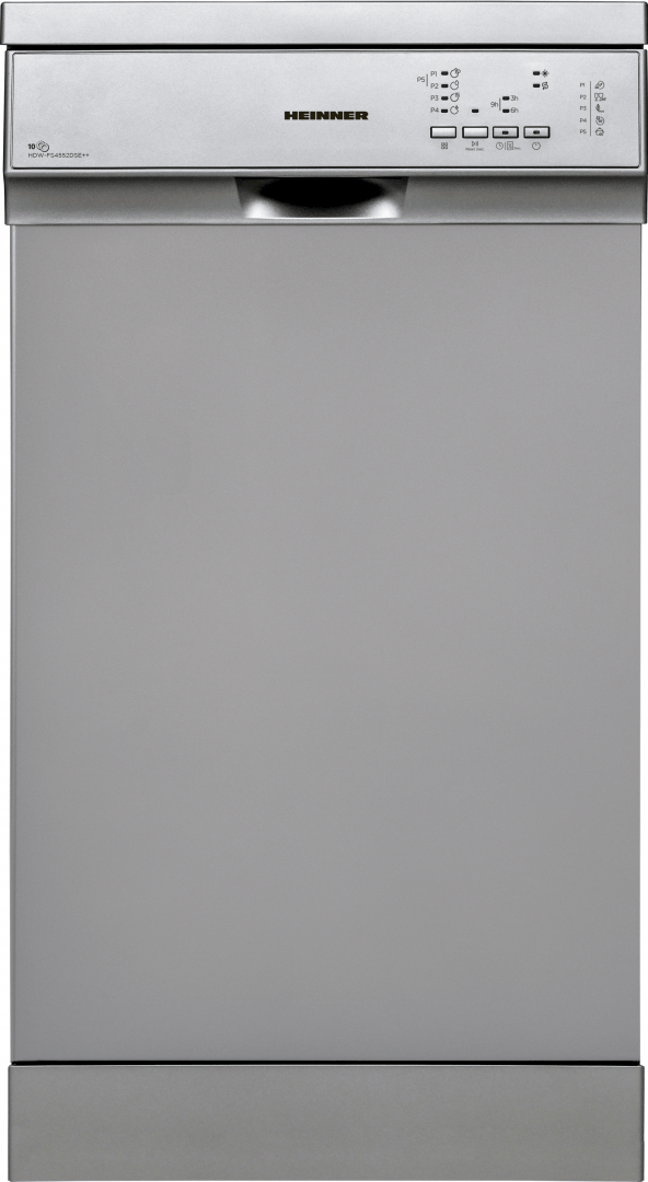 Heinner Masina de spalat vase Masina de spalat vase Heinner HDW-FS4552DSE++ | 10 Seturi, 45cm, Clasa E, 5 Programe, 44.8x59.8x85cm