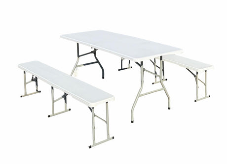 Heinner Set masa pliabila Set Masa Cu 2 Banci Heinner DMBP001 | Plastic, Pliabil, Portabil