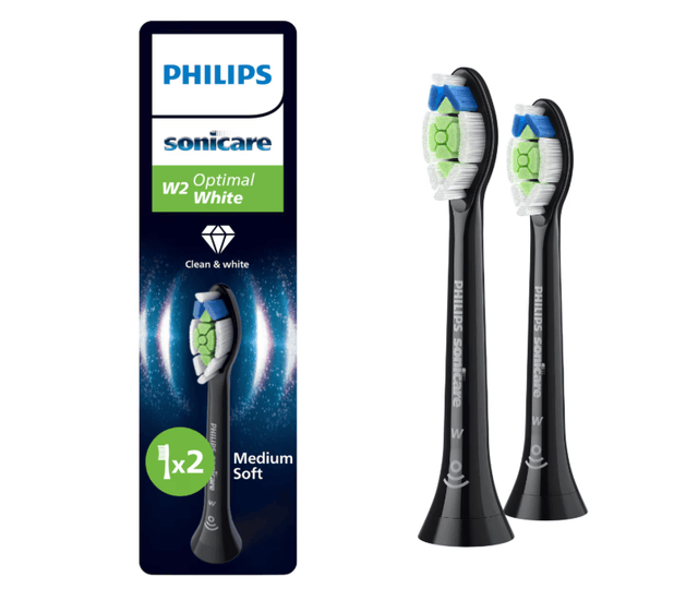Philips Perie Capete Periere Philips Sonicare HX6062/88 | Optimal White, 2 buc, BrushSync, Negru
