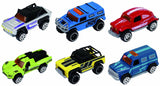 Macheta Die Cast, Set 6 Camionete, Scara 1/64, 7.5CM, Diverse Modele și Culori- Alb, Albastru Deschis, Portocaliu, Verde, Galben, Albastru Inchis, Gri