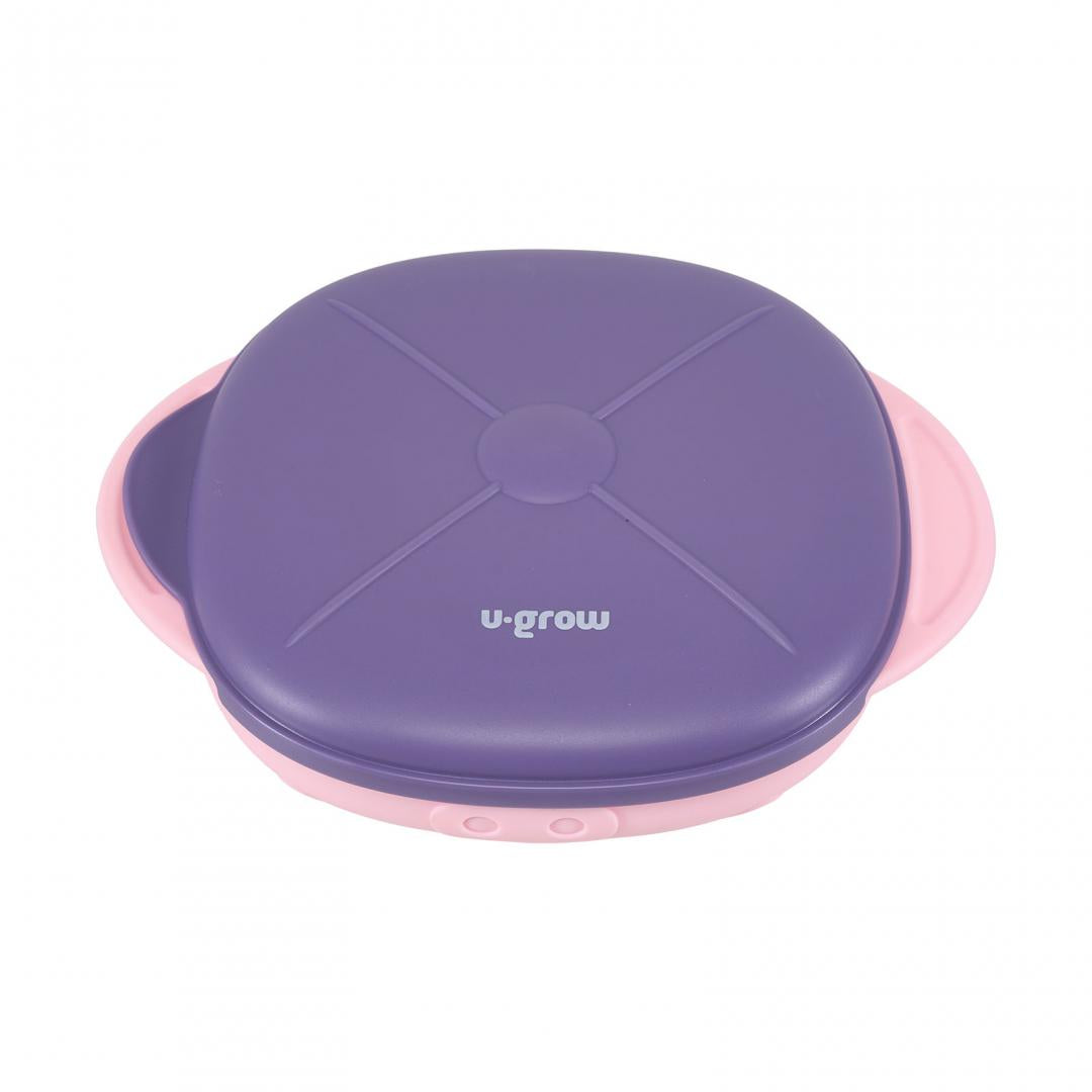 Farfurie Silicon cu Capac, Mov, U-grow