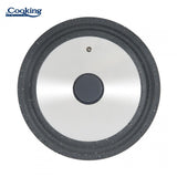 Heinner Capac oala Capac Oala Heinner HR-AER-28D32G | Sticla, Margine Silicon, 28-32cm, Gri
