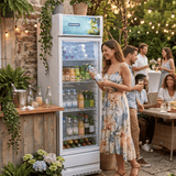 Heinner Resigilat - Vitrina frigorifica [RESIGILAT] Vitrina Frigorifica Heinner HSC-M265WHB | 265L, 306 Sticle, Clasa B, LED