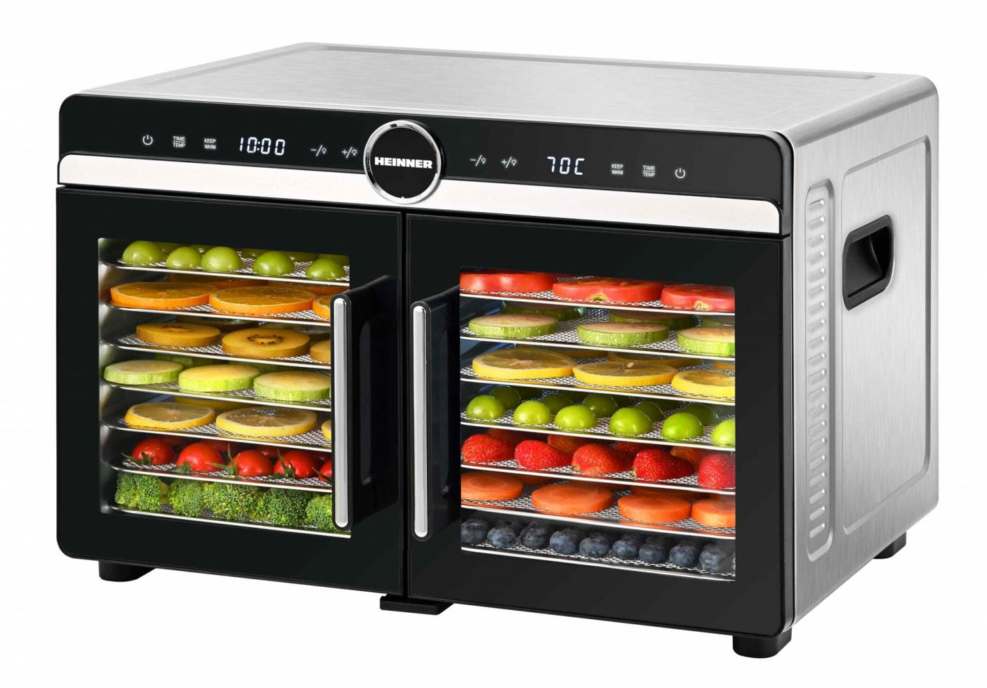 Heinner Deshidrator Deshidrator Heinner DualDry Elite HFD-KDDB1400BKSS | 1400W, 14 Tavi, Dublu Compartiment
