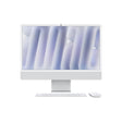 APPLE Apple iMAC 24" Retina 4.5k/ Apple M4 (CPU 10-core, GPU 10-core, Neural Engine16-core)/16GB/256GB - Silver - INT KB (2024), Nano-texture glass