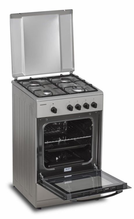 Heinner Aragaz Aragaz Gaz Heinner HFSC-SME50SL | 4 Arzatoare, 50cm, Inox, 49.8x50x85cm