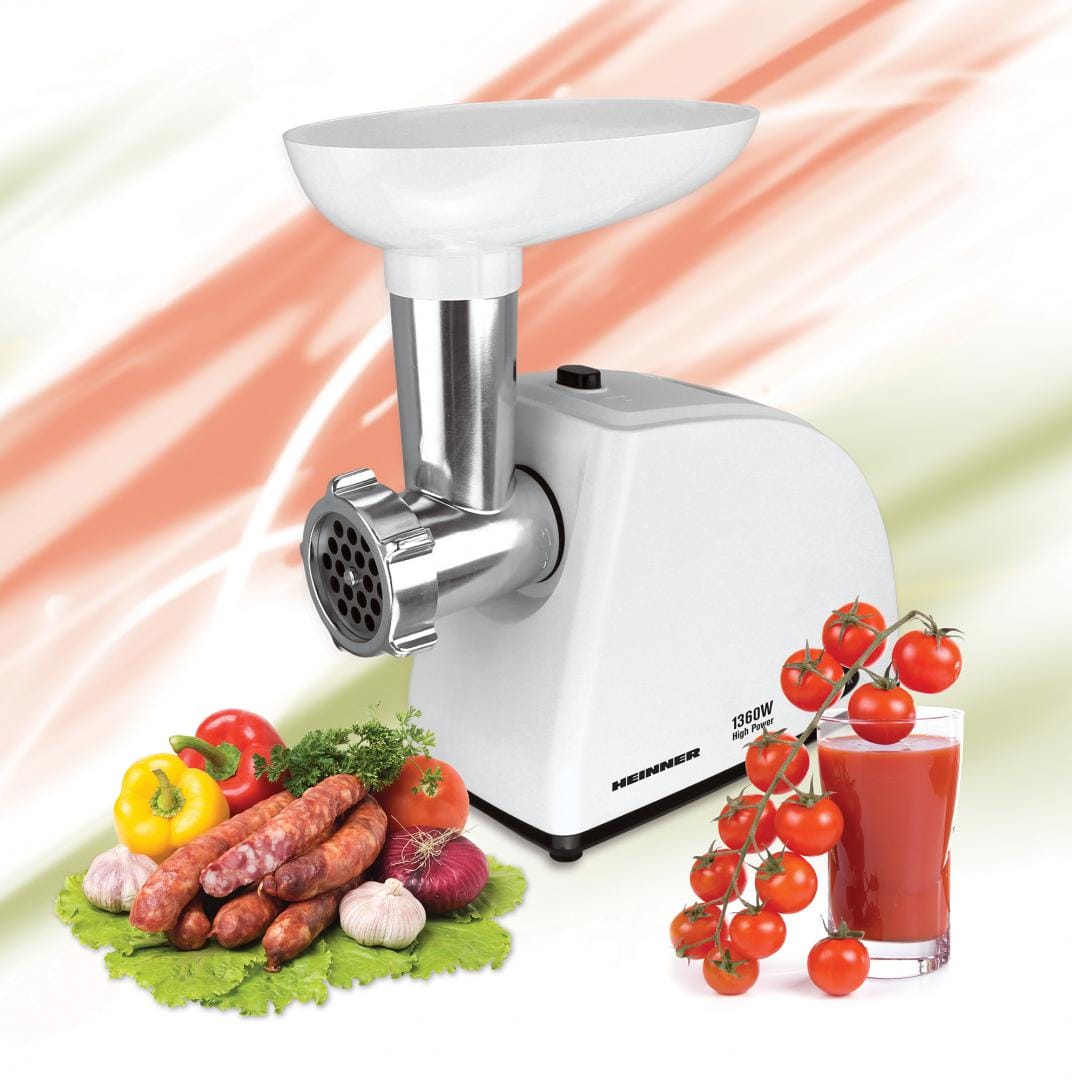 Heinner Masina de tocat Masina de tocat Heinner MG-W1200R | 1200W, Accesorii Carnati si Kibbe