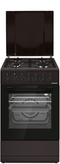 Heinner Aragaz Aragaz Mixt Heinner HFSC-S60LITGC-BRW | 60cm, 4 Arzatoare, Cuptor Gaz, Maro, 49.8x61x86cm