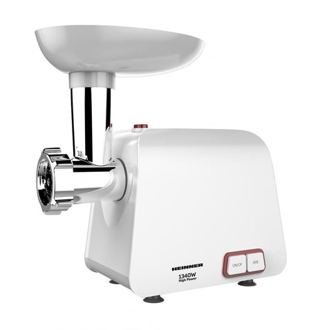 Heinner Masina de tocat Masina de tocat Heinner MG-1340WH | 1300W, Accesorii Kibbe si carnati, Alb