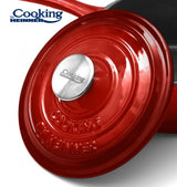 HEINNER CASEROLA FONTA EMAILATA + CAPAC 19 X 9 CM, 1.8 L, RED LINE, COOKING BY HEINNER