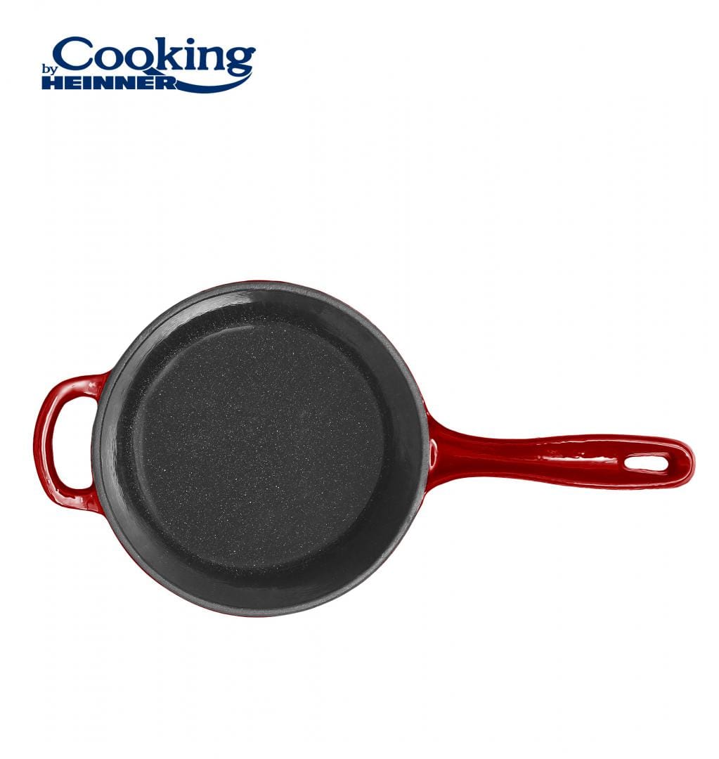 HEINNER CASEROLA FONTA EMAILATA + CAPAC 19 X 9 CM, 1.8 L, RED LINE, COOKING BY HEINNER