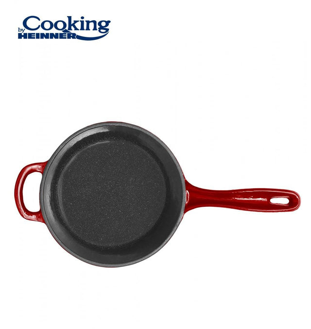 HEINNER CASEROLA FONTA EMAILATA + CAPAC 19 X 9 CM, 1.8 L, RED LINE, COOKING BY HEINNER