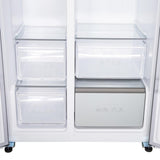 Heinner Resigilat - Side by side [RESIGILAT] Side-by-Side Heinner HSBS-HM592NFDXWDE++, 592L, Total No Frost, Clasa E, Inverter, Display LED