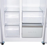 Heinner Side by side Side by Side Heinner HSBS-HM592NFDXWDE++ | 592L, No Frost, Clasa E, Inox, 90x73x177cm