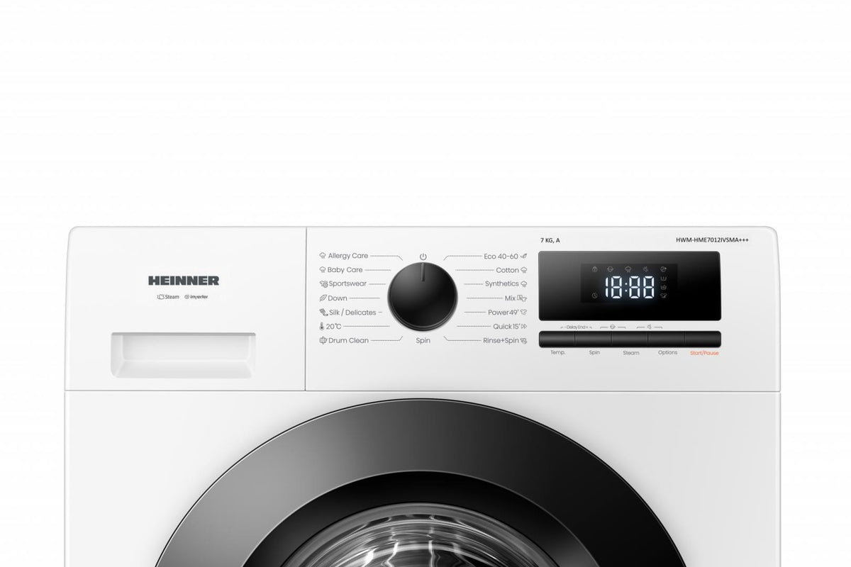 Heinner Masina de spalat rufe [RESIGILAT] Masina de spalat rufe Slim Heinner HWM-HME7012IVSMA+++ | 7kg, 1200rpm, A+++, Motor Inverter, 59.5x46.5x84.5cm