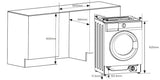 Heinner Masina de spalat rufe Masina de spalat rufe incorporabila Heinner HWM-BI914IVA+++ | 9kg, 1400RPM, Clasa A+++, 59.5x56x82.5cm