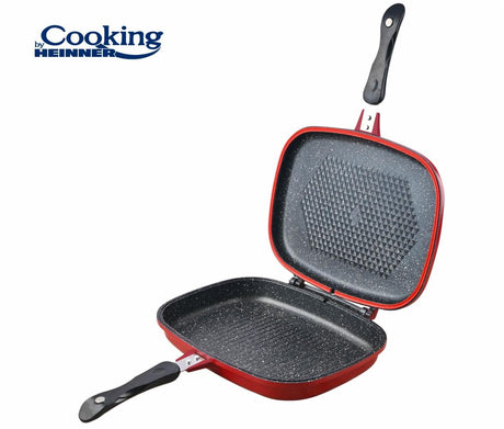 Heinner Tigaie Tigaie Heinner HR-ZCT-32DR | Dubla, Grill, 32x24cm, Aluminiu, Red Line