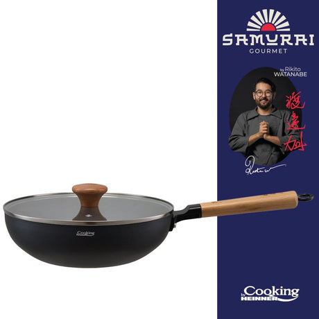 Heinner Tigaie Tigaie Wok Heinner HR-SNT-W26 | 26cm, cu Capac, Samurai Gourmet