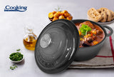Heinner Cratita Cratita Heinner HR-ZVC-C22 | 22cm, 2.9L, Fonta Emailata, Capac, Marble Grey