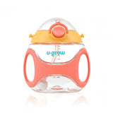 Sticla Tritan cu Pai și Curea, 330 Ml, Orange, U-grow