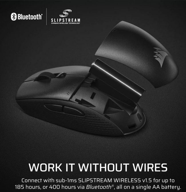 Corsair Mouse Mouse Gaming CORSAIR M55 WIRELESS | Wireless, Negru