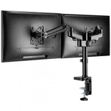 NEOMOUNTS Brat de birou pentru monitor Neomounts, poate sustine 2 monitoare cu diagonala display 17-27", suporta pana la 14kg per monitor, full motion, +45°, -45° inclinatie, +90°, -90° swivel, +180°, -180° rot