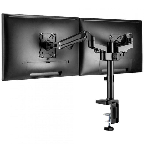 NEOMOUNTS Brat de birou pentru monitor Neomounts, poate sustine 2 monitoare cu diagonala display 17-27", suporta pana la 14kg per monitor, full motion, +45°, -45° inclinatie, +90°, -90° swivel, +180°, -180° rot