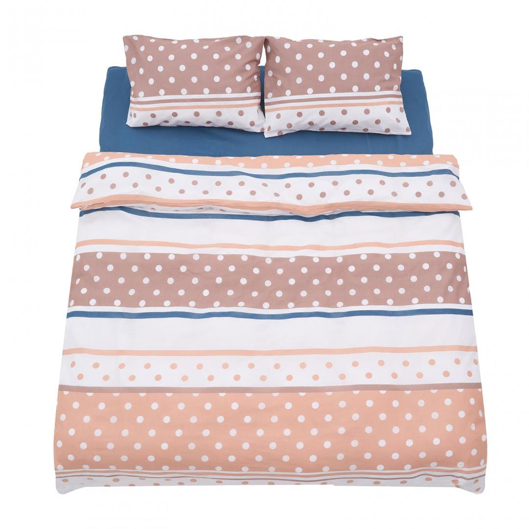 Heinner Lenjerie de pat Lenjerie de pat Heinner HR-DBL132-PLK | Dubla, 100% Bumbac, 4 Piese, Polka