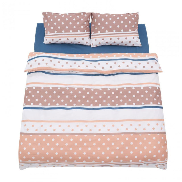 Heinner Lenjerie de pat Lenjerie de pat Heinner HR-DBL132-PLK | Dubla, 100% Bumbac, 4 Piese, Polka