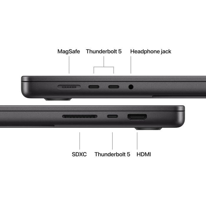 APPLE MacBook Pro 14.2"/Apple M5 Pro (CPU 18-core, GPU 20-core, Neural Engine 16-core)/24GB/2TB - Space Black - INT KB (No Adapter) - 2026