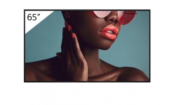 Sony Monitor signage Sony BZ40L, 65", 700nit, 24/7, UHD, panel IPS, D-LED, 8ms, contrast static 1200:1, contrast dinamic 600000:1, mătuire 47% with low reflection, Android 10, stocare 32GB. Miracast, Chrom