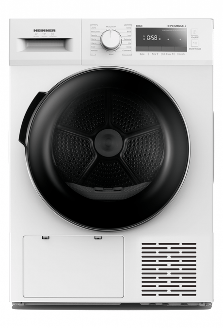 Heinner Uscator de rufe Uscator de rufe Heinner HHPD-M8G3A++ | Pompa de caldura, 8kg, A++, Alb, 59.5x60x84.5cm