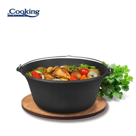 Heinner Vase de gatit Ceaun Din Fonta Heinner HR-ZVC-16CP | 16L, 41cm, Fonta Pura, Cu Capac