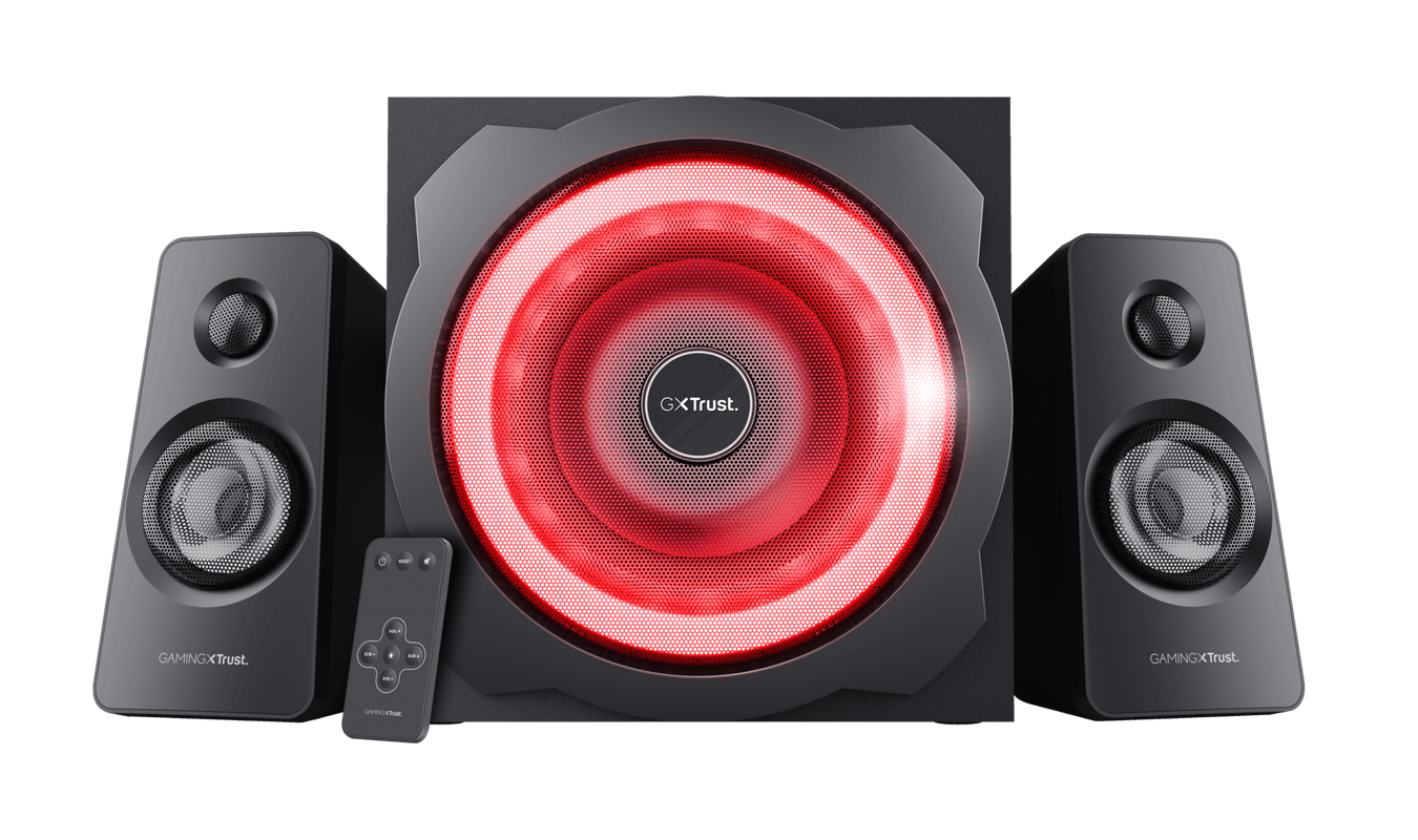 Sistem 2.1Trust GXT629 Tytan cu fir, USB 2.1, putere maxima RMS 120W, frecventa raspuns 20 Hz - 20.000 Hz, negru