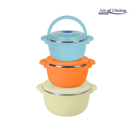 Heinner Set oale Set Oale Heinner HR-SNV-246LB | 3 Caserole Termice, 2L+4L+6L, Belly Beige