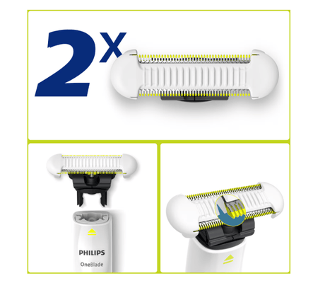 Philips Accesorii aparate de ras Lame Rezerva Philips OneBlade QP229/50 | Intimate, Unisex, 2 Bucati