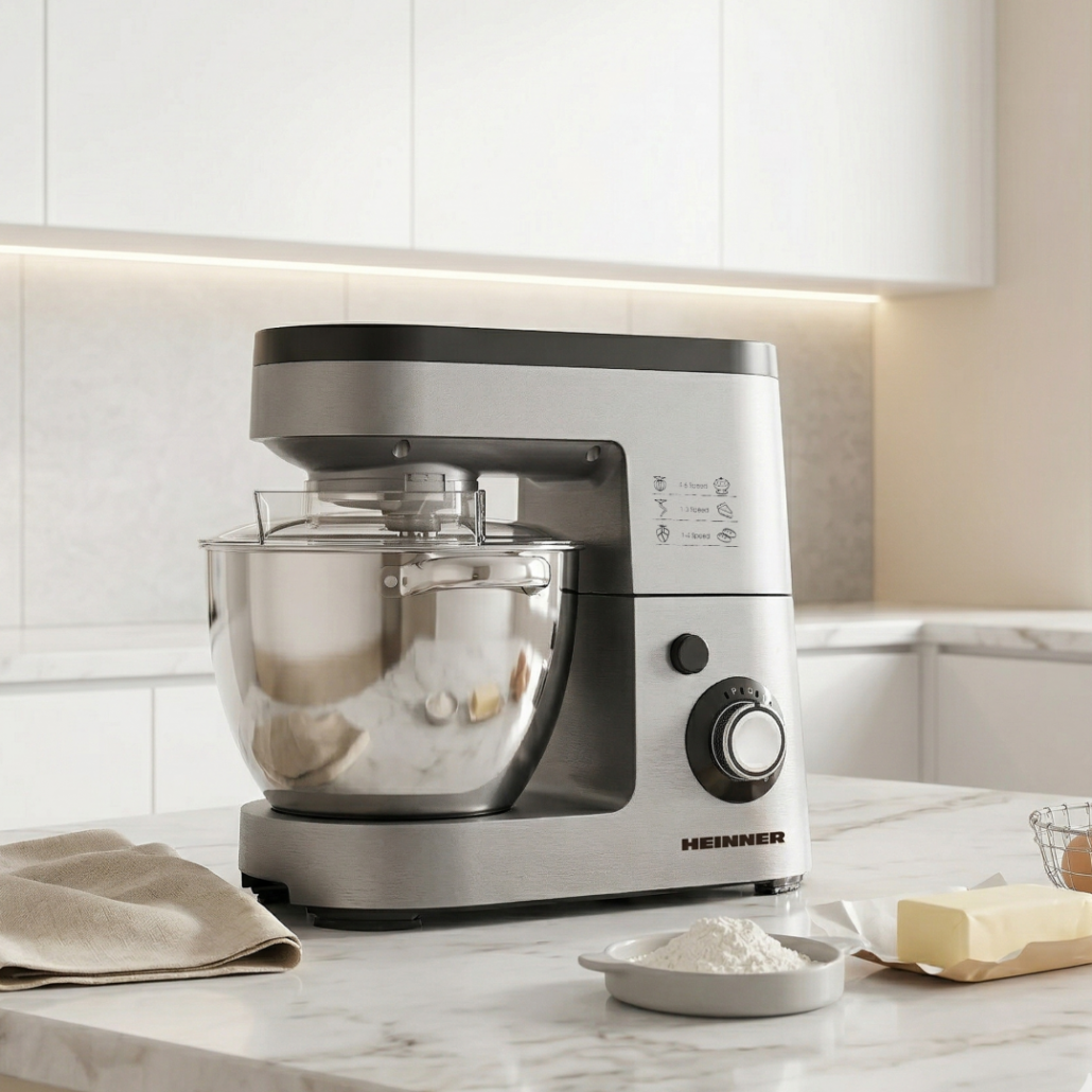 [RESIGILAT] Mixer Planetar Heinner HPM-1500XMC-V2 | 1500W, 6L, 6 Viteze, Violet
