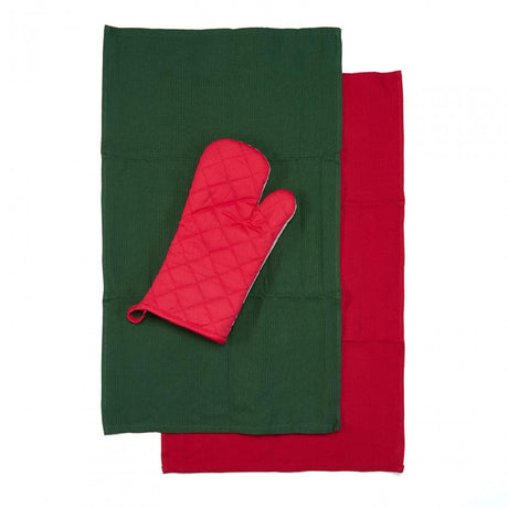 Heinner Manusa termoizolata Set Manusa Bucatarie Heinner HR-3KS-XMASG | 3 Piese, Craciun, Green