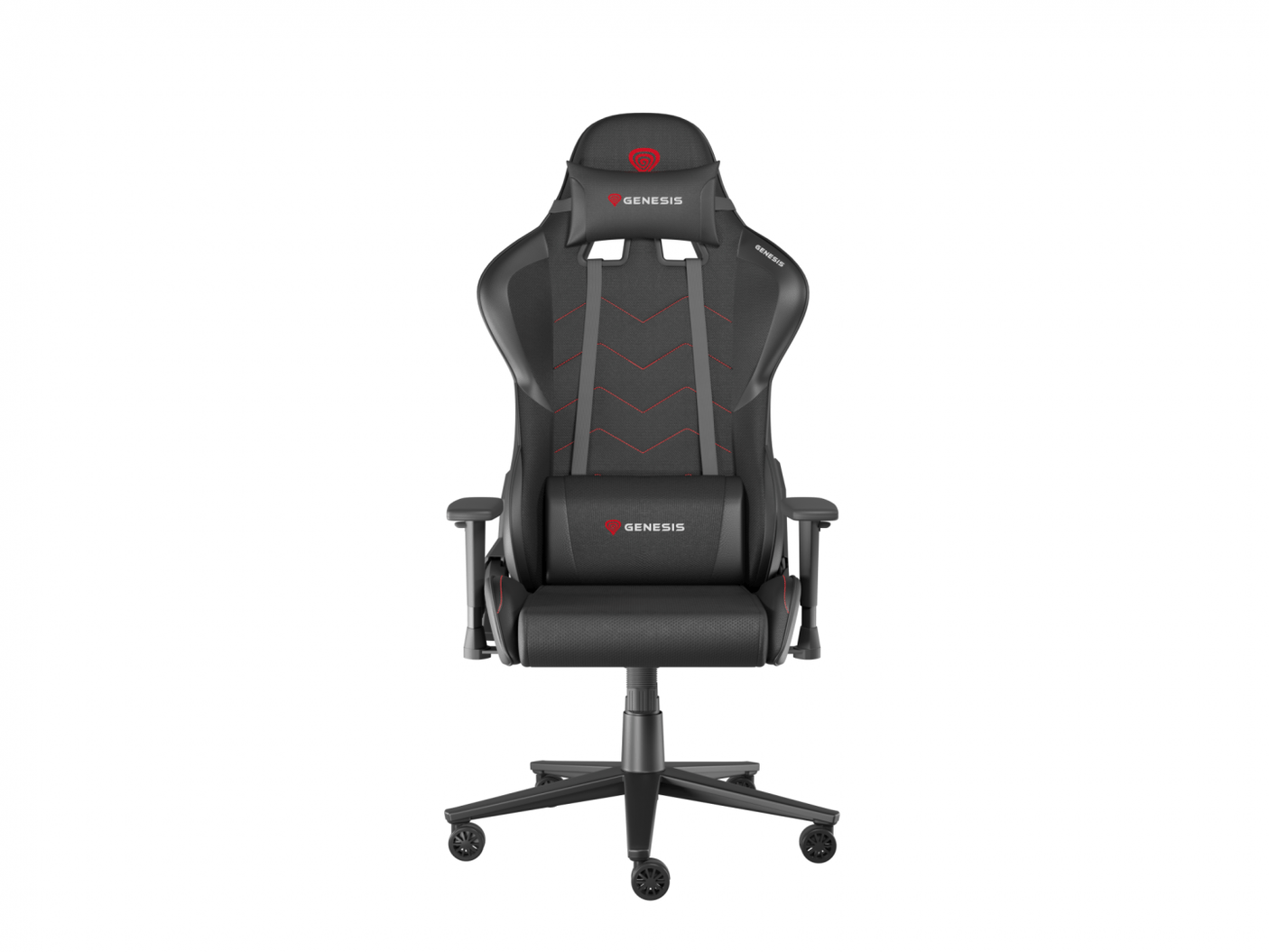 GENESIS Scaun gaming Genesis Nitro 550 G2, material Synthetic PU + Textil, reglabil pe inaltime, greutate maxima suportata 150 kg, inaltime scaun reglabil 46.5 - 53.5 cm, spatar ajustabil 150°, dimensiuni rot