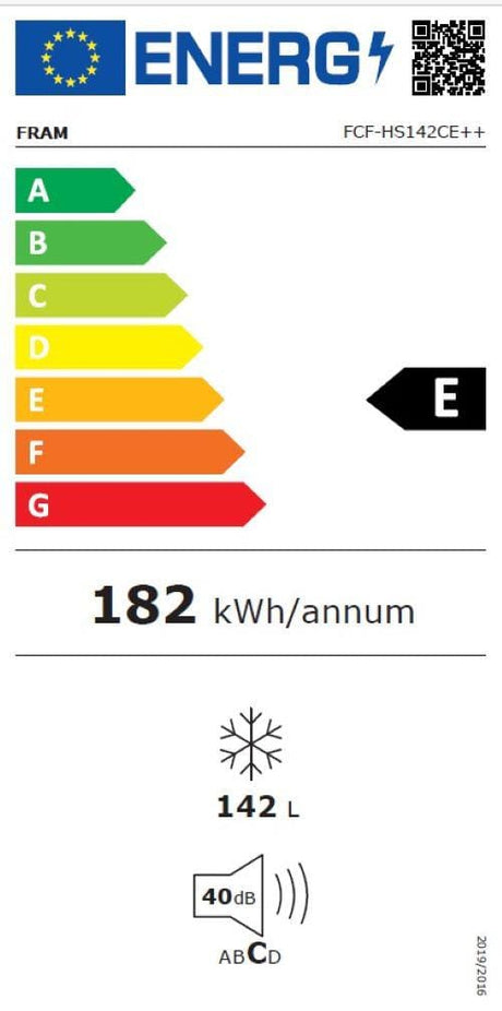 Fram Lada frigorifica Lada Frigorifica FRAM FCF-HS142CE++ | 142L, Clasa E, Alb, 62.5x55.9x84.5cm