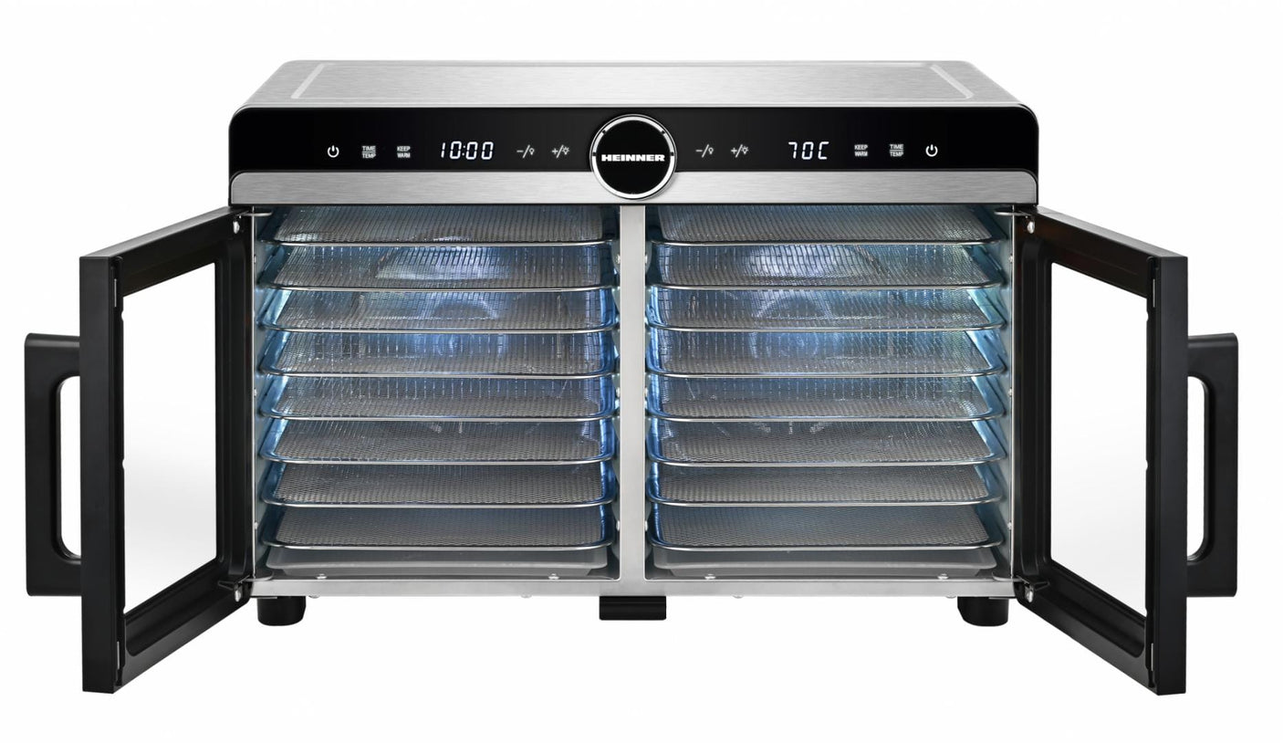 Heinner Deshidrator Deshidrator Heinner DualDry Elite HFD-KDDB1400BKSS | 1400W, 14 Tavi, Dublu Compartiment