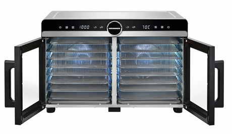 Heinner Deshidrator Deshidrator Heinner DualDry Elite HFD-KDDB1400BKSS | 1400W, 14 Tavi, Dublu Compartiment
