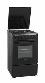 Heinner Resigilat - Aragaz [RESIGILAT] Aragaz Heinner HFSC-V60LITGC-BK | 60cm, 4 Arzatoare, Cuptor Electric, Timer, 50x60x85cm