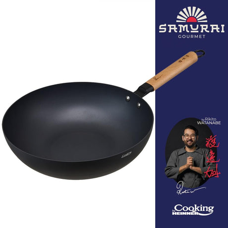 Heinner Tigaie Tigaie Wok Heinner HR-SNT-W32 | 32cm, 9cm Inaltime, Samurai Gourmet