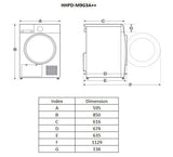 [RESIGILAT] Uscator de Rufe Heinner HHPD-M9G3A++ | 9kg, Pompa Caldura, Clasa D, 14 Programe, 59.5x60x84.5cm