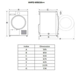 Heinner Uscator de rufe [RESIGILAT] Uscator de rufe Heinner HHPD-M9G3A++ | 9kg, Pompa de caldura, Clasa D, 14 programe, 60x68x85cm