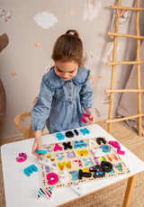 Placa de Sortare Abc, Jucarie Lemn — Kids Hits