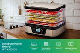 Heinner Deshidrator Deshidrator Heinner HFD-K380DSS | 380W, 5 Tavi, Display Digital, Inox