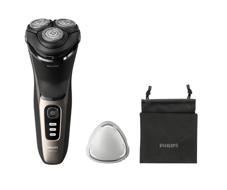 Philips Aparat de ras Aparat de ras Philips Seria 3000 S3242/12 | Wet&Dry, 3 capete, 60 min