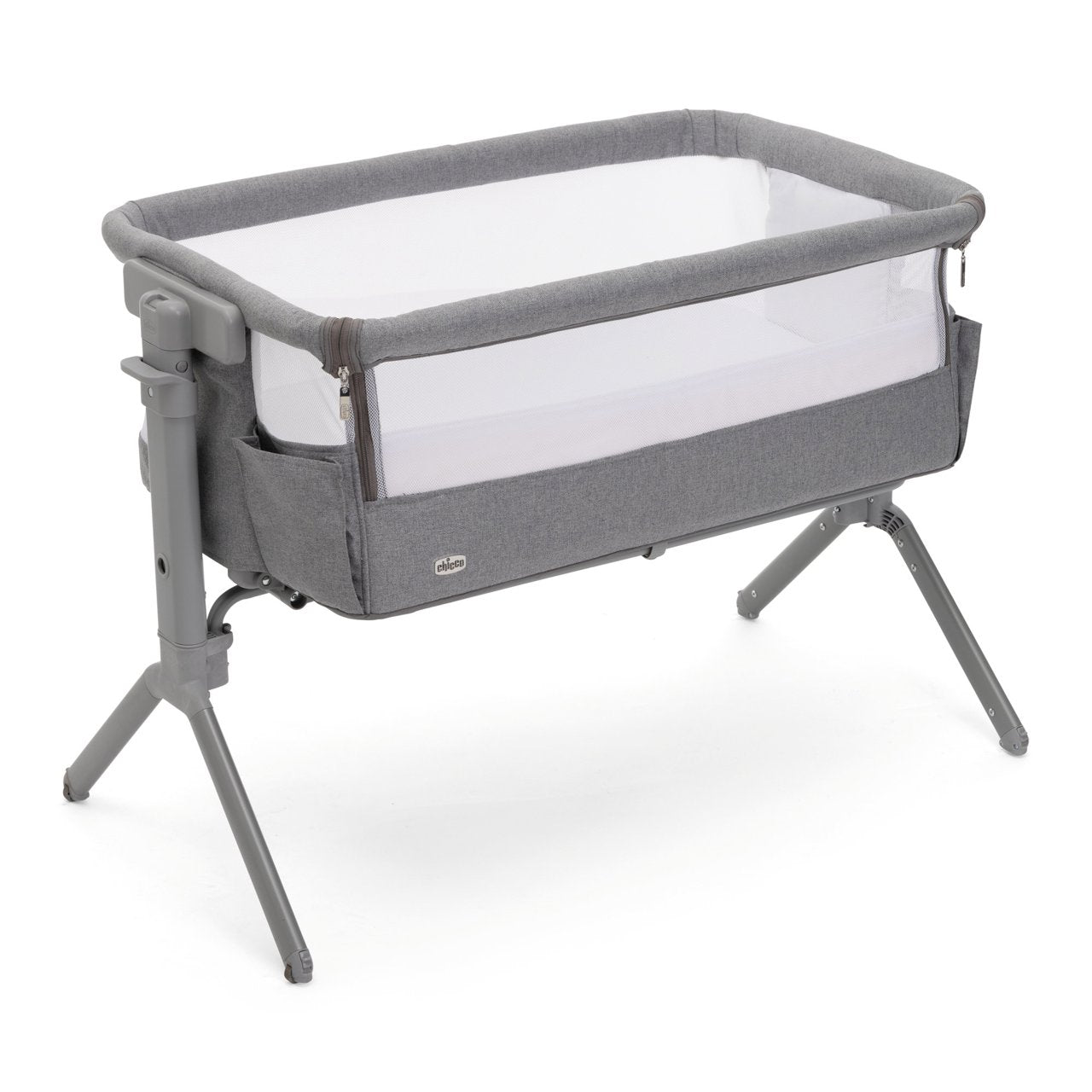 Patut pentru Copii Co-sleeping Chicco Next2Me Armonia, Steel (gri Deschis), 0luni+